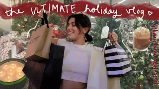 the ultimate holiday vlog // come christmas shopping with me + decorating the house!