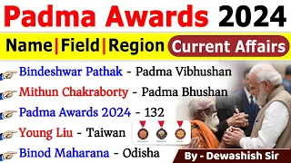 Padma Awards 2024 | पद्म पुरस्कार 2024 | Current Affairs 2024 | Padma Awards 2024 Winner List