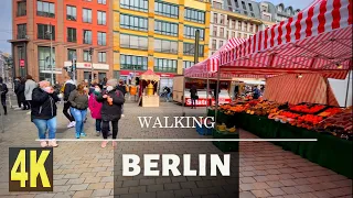 Walking Germany 🇩🇪. Walking Berlin 🇩🇪. Hackescher Markt. Weekend market in Berlin.Hackesche Höfe