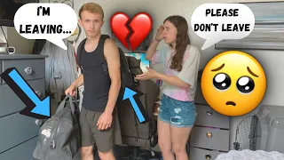 Starting An Argument Then Packing My Bags PRANK! *Cute Reaction*