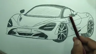 How to Draw a MCLAREN Car// Pencil drawing