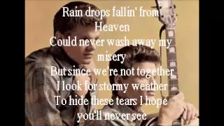 "Crying In The Rain" By: The Everly Brothers (Lyrics)