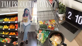 PRODUCTIVE DAY(S) IN MY LIFE | apartment cleaning, grocery haul, healthy habits & monday motivation