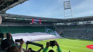 Werder Aufstieg • Choreo Ultras • Hymne vorm Anpfiff 15.5.22 • Gänsehaut im Weserstadion