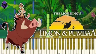 Hakuna Matata (Piano Tutorial) | Timon & Pumbaa | Synthesia | Raptor Wader