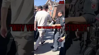 Shotgunning Liquid Death in front of Police 😂💀🍻 #shorts #pranks
