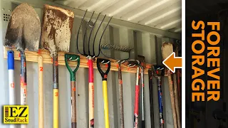 Garden Tool Storage with painted numbers to keep you organized forever