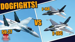 War Thunder DEV - Su-27 vs F-16A & F-16C in DOGFIGHTS! CAN it BEAT THE FALCONS?