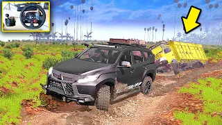 Dibantu Pajero Truk Anti gosip Tumbang di atas Bukit - Spintires Mudrunner