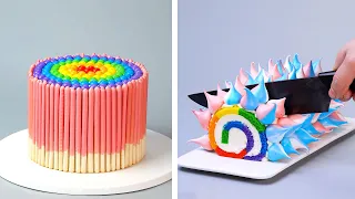 So Tasty Rainbow Cake Decorating Ideas | Most Satisfying Cake Decorating Compilation