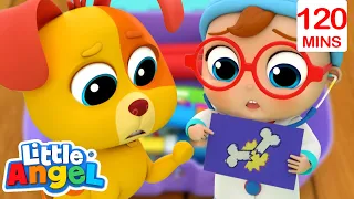 Doctor John Checkup for Bingo 🐶 | Bingo and Baby John | Little Angel Nursery Rhymes and Kids Songs