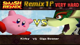 Smash Remix - Classic Mode Remix 1P Gameplay with Kirby (VERY HARD)