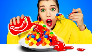 WEIRD FOOD COMBINATIONS CHALLENGE | Eating Funky & Gross Impossible Foods by CRAFTooNS Challenge