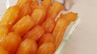 Turkish Tulumba / churros easy recipe / sweet fried dough  recipe