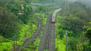Beautiful Pune - Mumbai railway route (Bhor Ghats) in monsoon