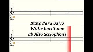 Kung Para Sayo - Eb Alto Saxophone - Play Along - Sheet Music - Backing Track