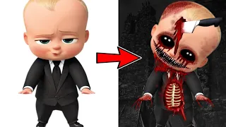 Boss Baby Turned into Horror Zombie 😱 Cartoon character transformation||  Halloween makeup ideas