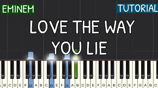 Eminem - Love The Way You Lie ft. Rihanna Piano Tutorial