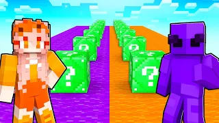 Playing an EMERALD LUCKY BLOCK RACE in Minecraft!