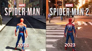 Marvel's Spider-Man 1 vs Spider-Man 2 - Gameplay and Details Comparison