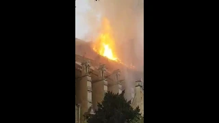 Close-Up Footage Shows Fire Crews Battling Notre Dame Blaze