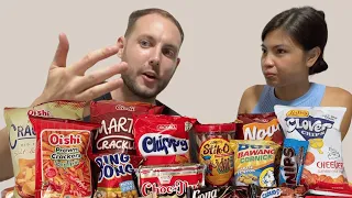 Trying Filipino Snacks For The First Time in Philippines 🇵🇭