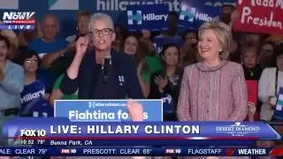 MUST WATCH: Jamie Lee Curtis'  PASSIONATE Speech at Hillary Clinton Event - Talks About "Woman Card"