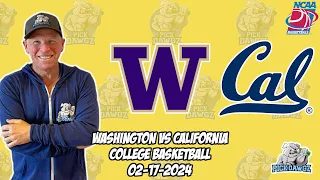Washington vs Cal 2/17/24 Free College Basketball Picks and Predictions  | NCAA Tips