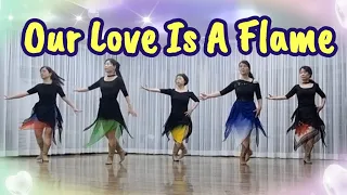 Our Love  Is  A  Flame  Line Dance ( Intermediate)/Wil Bos(NL)- April 2024