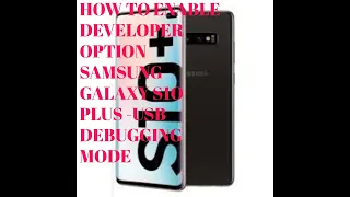 HOW TO ENABLE DEVELOPER OPTION SAMSUNG GALAXY S1O PLUS -USB DEBUGGING MODE