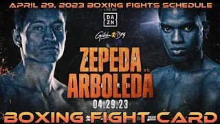 WILLIAM ZEPEDA VS JAIME ARBOLEDA BOXING FIGHT CARD