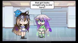 a straight girl in a lesbian school?/Gacha life/lesbian love story/pt1/short