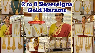 2 to 8 Sovereign Gold Wedding Harams| Kasu, Mango, Bombay, Kerala, Dubai designs| Pothys Swarnamahal