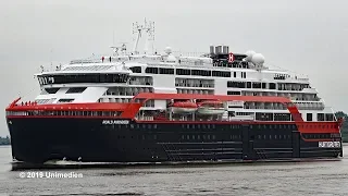 ROALD AMUNDSEN | maiden call of worlds 1st hybrid cruise ship ever in Hamburg | 4K-Quality-Video