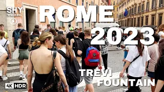 Rome Italy 2023 🇮🇹 - Trevi Fountain - 4K HDR Walking Tour 60fps
