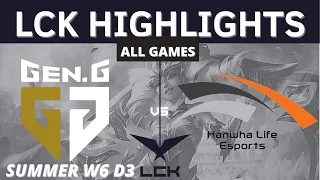 GEN vs. HLE | All Games HIGHLIGHTS - W6 D3 | LCK Summer Split 2021 | GENG VS HANWHA LIFE ESPORTS