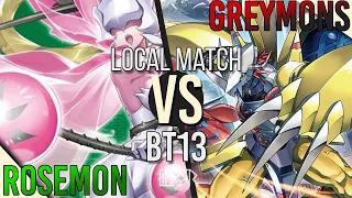 Rosemon vs WarGreymon [Digimon TCG BT13 Local Match] Match Commentary