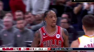 The Final minute at Chicago Bulls vs Atlanta Hawks Overtime | December 11, 2022