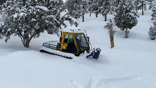 Plowing Our Forestry Road After 2 Ft of Snow With Bumble the Snowcat