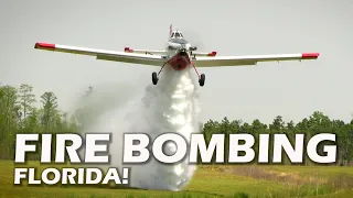 Fire Bombers! Air Tractor AT-802 Dramatic Footage F95 Airport Florida Fires Demo