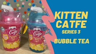 Kitten Catfe Bubble Tea Series 3 Unboxing Toy Review | TadsToyReview
