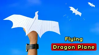 best flying dragon Plane, how to make paper dragon airplane, notebook paper bird plane