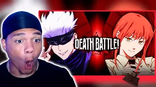 IT WASN'T EVEN CLOSE!!! | Gojo VS Makima Death Battle REACTION!