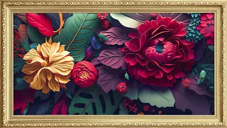 Midnight Garden Painting 4K - 1 Hours Framed Painting - Wallpaper Tv Art