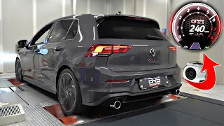 2021 VW Golf GTI MK8 on the DYNO + 0-240km/h Acceleration | Dyno Results & Exhaust Sound