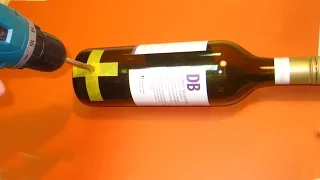 Recycling Idea, How to drill a hole in a Wine Bottle