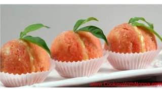 Italian Peach Cookies with Cream and Alkermes  - Rossella's Cooking with Nonna