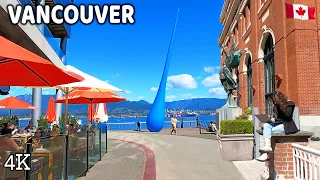 🇨🇦 【4K】☀️🌸  Downtown Vancouver BC, Canada. Amazing Sunny Vancouver. Relaxing Walk. April 2024.