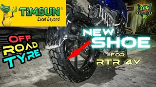 #Timsun off road tires 130/70-17   i installed on my rtr 4v || BG Club 2022