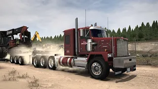 Kenworth C500 - (Hauling Huge Logging Equipment) - American Truck Simulator